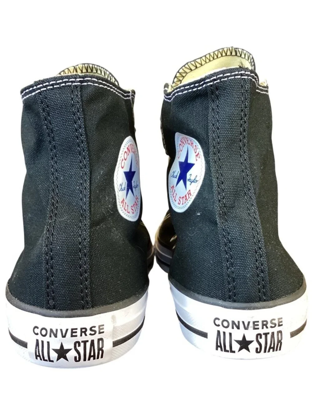 Converse Chuck Taylor All Star High Top Black Canvas Sneakers M 6.5 W 8.5 New